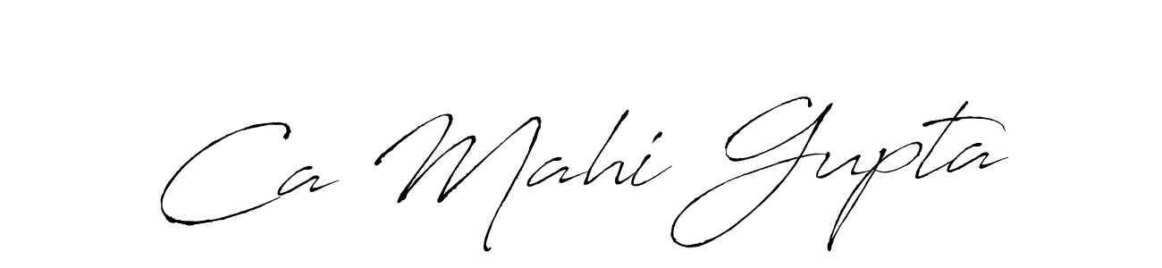 The best way (Antro_Vectra) to make a short signature is to pick only two or three words in your name. The name Ca Mahi Gupta include a total of six letters. For converting this name. Ca Mahi Gupta signature style 6 images and pictures png