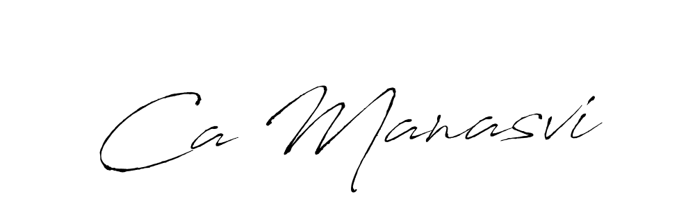 Antro_Vectra is a professional signature style that is perfect for those who want to add a touch of class to their signature. It is also a great choice for those who want to make their signature more unique. Get Ca Manasvi name to fancy signature for free. Ca Manasvi signature style 6 images and pictures png