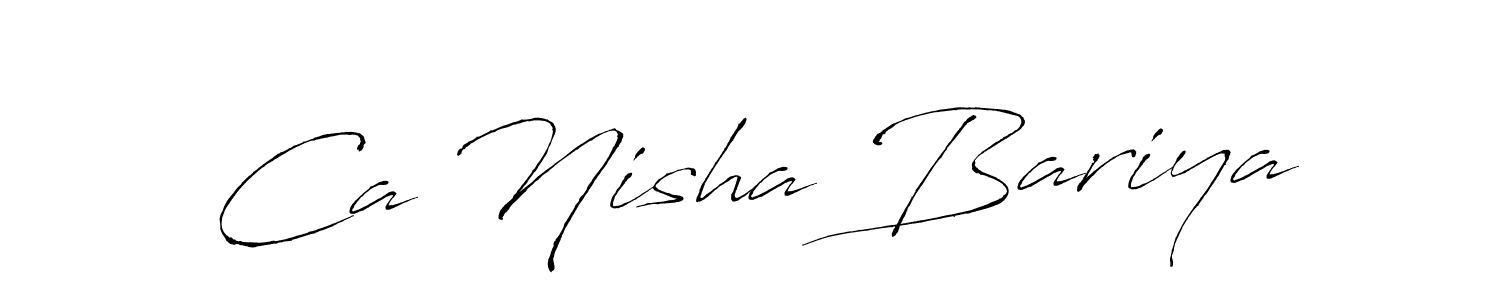 Design your own signature with our free online signature maker. With this signature software, you can create a handwritten (Antro_Vectra) signature for name Ca Nisha Bariya. Ca Nisha Bariya signature style 6 images and pictures png