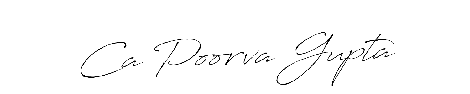 Ca Poorva Gupta stylish signature style. Best Handwritten Sign (Antro_Vectra) for my name. Handwritten Signature Collection Ideas for my name Ca Poorva Gupta. Ca Poorva Gupta signature style 6 images and pictures png