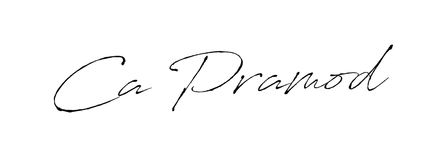 Make a beautiful signature design for name Ca Pramod. With this signature (Antro_Vectra) style, you can create a handwritten signature for free. Ca Pramod signature style 6 images and pictures png