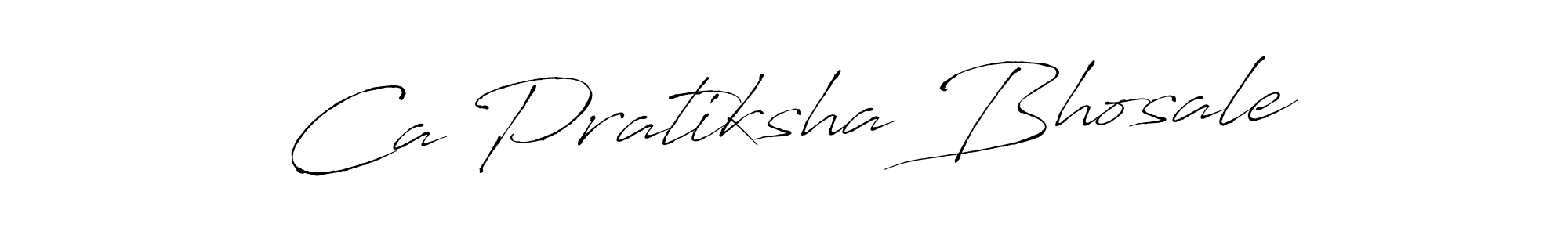 How to make Ca Pratiksha Bhosale name signature. Use Antro_Vectra style for creating short signs online. This is the latest handwritten sign. Ca Pratiksha Bhosale signature style 6 images and pictures png