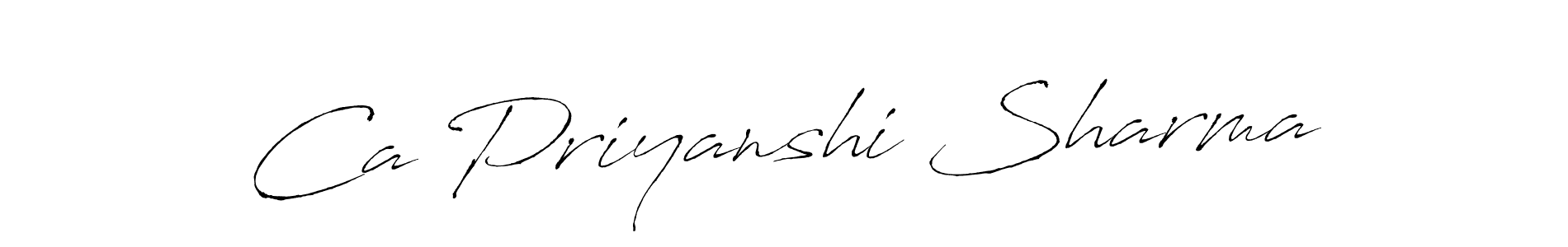 You should practise on your own different ways (Antro_Vectra) to write your name (Ca Priyanshi Sharma) in signature. don't let someone else do it for you. Ca Priyanshi Sharma signature style 6 images and pictures png