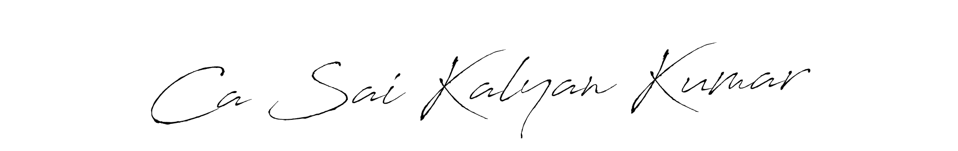 How to make Ca Sai Kalyan Kumar name signature. Use Antro_Vectra style for creating short signs online. This is the latest handwritten sign. Ca Sai Kalyan Kumar signature style 6 images and pictures png