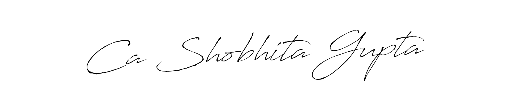 Ca Shobhita Gupta stylish signature style. Best Handwritten Sign (Antro_Vectra) for my name. Handwritten Signature Collection Ideas for my name Ca Shobhita Gupta. Ca Shobhita Gupta signature style 6 images and pictures png