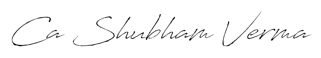 The Antro_Vectra font transforms the name Ca Shubham Verma into an executive sign with sharp precision and distinguished character. Ca Shubham Verma signature style 6 images and pictures png