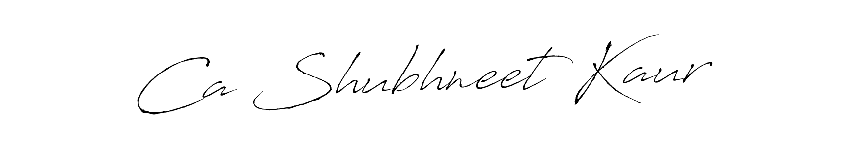 Ca Shubhneet Kaur stylish signature style. Best Handwritten Sign (Antro_Vectra) for my name. Handwritten Signature Collection Ideas for my name Ca Shubhneet Kaur. Ca Shubhneet Kaur signature style 6 images and pictures png