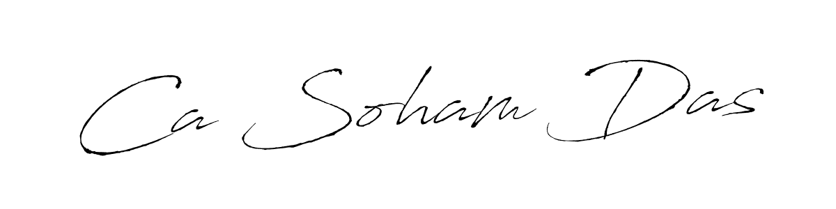 This is the best signature style for the Ca Soham Das name. Also you like these signature font (Antro_Vectra). Mix name signature. Ca Soham Das signature style 6 images and pictures png