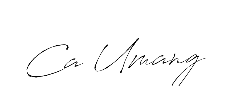 Antro_Vectra is a professional signature style that is perfect for those who want to add a touch of class to their signature. It is also a great choice for those who want to make their signature more unique. Get Ca Umang name to fancy signature for free. Ca Umang signature style 6 images and pictures png