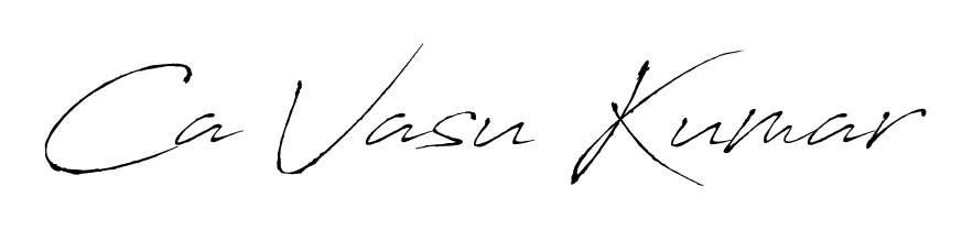 The Antro_Vectra handwriting style adds charm and authenticity to name Ca Vasu Kumar. A wonderful choice for personal thank-you notes. Ca Vasu Kumar signature style 6 images and pictures png