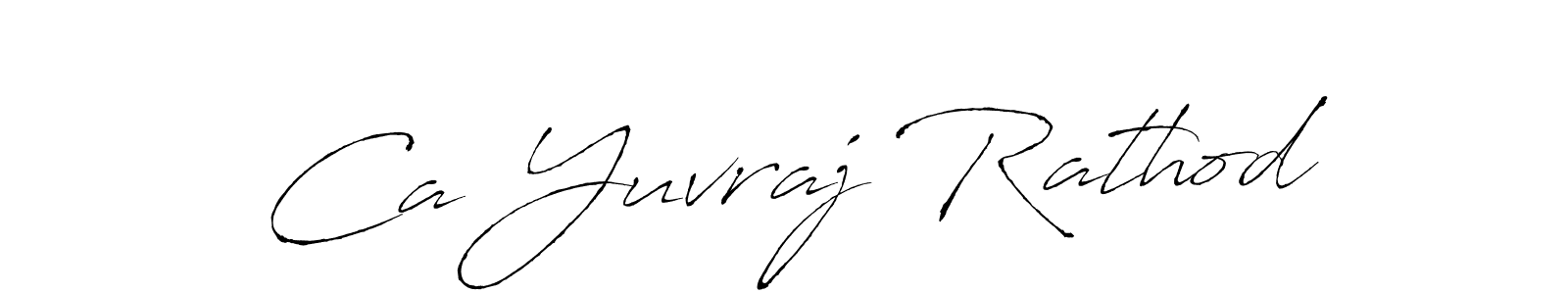 How to make Ca Yuvraj Rathod name signature. Use Antro_Vectra style for creating short signs online. This is the latest handwritten sign. Ca Yuvraj Rathod signature style 6 images and pictures png