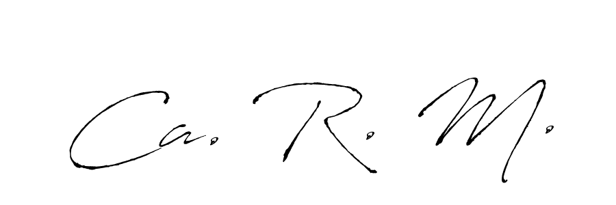 The best way (Antro_Vectra) to make a short signature is to pick only two or three words in your name. The name Ca. R. M. include a total of six letters. For converting this name. Ca. R. M. signature style 6 images and pictures png