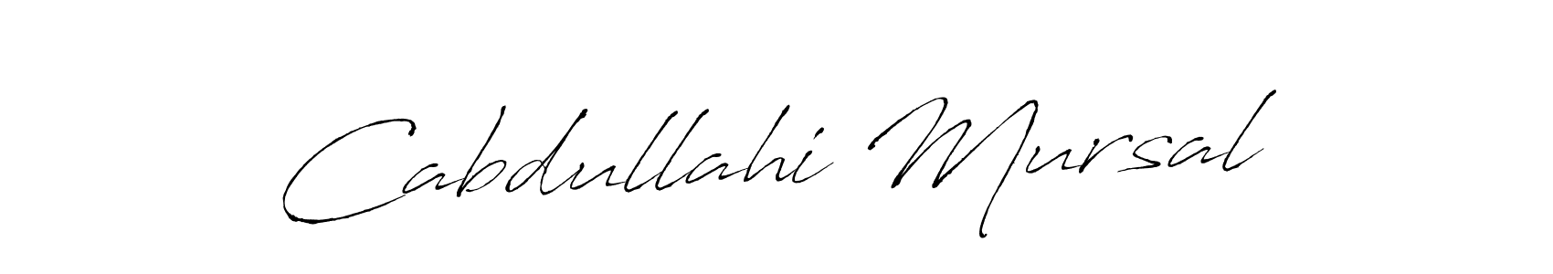 Create a beautiful signature design for name Cabdullahi Mursal. With this signature (Antro_Vectra) fonts, you can make a handwritten signature for free. Cabdullahi Mursal signature style 6 images and pictures png