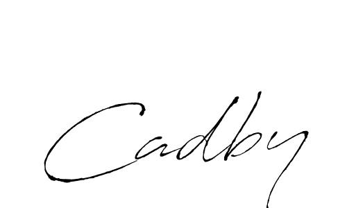 The best way (Antro_Vectra) to make a short signature is to pick only two or three words in your name. The name Cadby include a total of six letters. For converting this name. Cadby signature style 6 images and pictures png