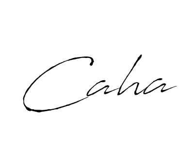 Design your own signature with our free online signature maker. With this signature software, you can create a handwritten (Antro_Vectra) signature for name Caha. Caha signature style 6 images and pictures png