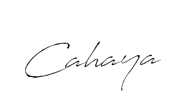 Use a signature maker to create a handwritten signature online. With this signature software, you can design (Antro_Vectra) your own signature for name Cahaya. Cahaya signature style 6 images and pictures png