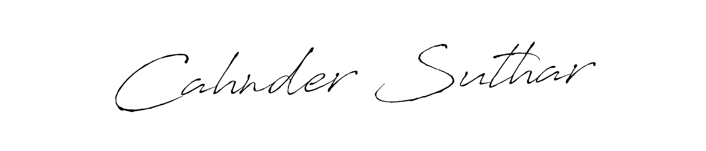 How to make Cahnder Suthar signature? Antro_Vectra is a professional autograph style. Create handwritten signature for Cahnder Suthar name. Cahnder Suthar signature style 6 images and pictures png