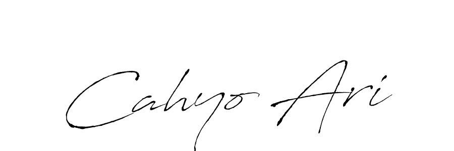 The best way (Antro_Vectra) to make a short signature is to pick only two or three words in your name. The name Cahyo Ari include a total of six letters. For converting this name. Cahyo Ari signature style 6 images and pictures png