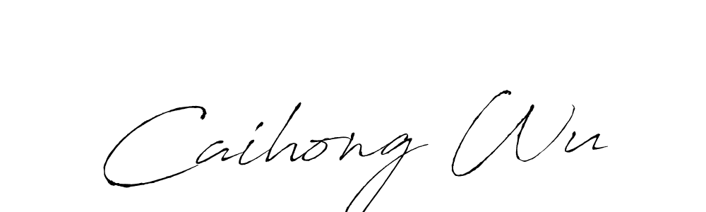 Also You can easily find your signature by using the search form. We will create Caihong Wu name handwritten signature images for you free of cost using Antro_Vectra sign style. Caihong Wu signature style 6 images and pictures png