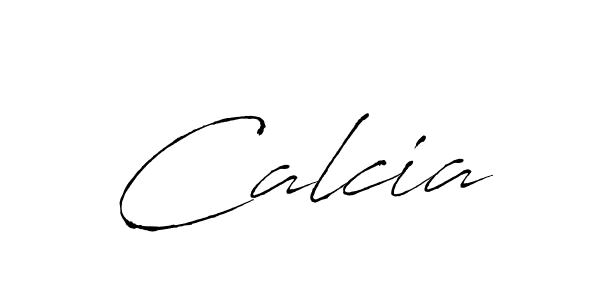 Use a signature maker to create a handwritten signature online. With this signature software, you can design (Antro_Vectra) your own signature for name Calcia. Calcia signature style 6 images and pictures png