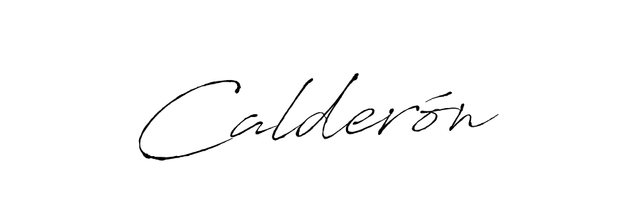 Make a beautiful signature design for name Calderón. With this signature (Antro_Vectra) style, you can create a handwritten signature for free. Calderón signature style 6 images and pictures png