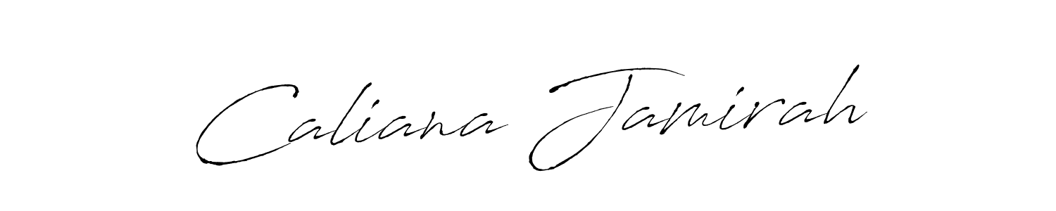 You should practise on your own different ways (Antro_Vectra) to write your name (Caliana Jamirah) in signature. don't let someone else do it for you. Caliana Jamirah signature style 6 images and pictures png