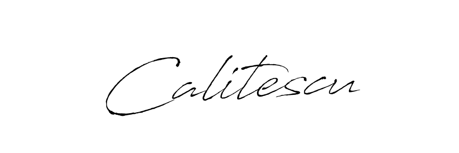 Design your own signature with our free online signature maker. With this signature software, you can create a handwritten (Antro_Vectra) signature for name Calitescu. Calitescu signature style 6 images and pictures png