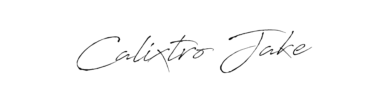 Calixtro Jake stylish signature style. Best Handwritten Sign (Antro_Vectra) for my name. Handwritten Signature Collection Ideas for my name Calixtro Jake. Calixtro Jake signature style 6 images and pictures png