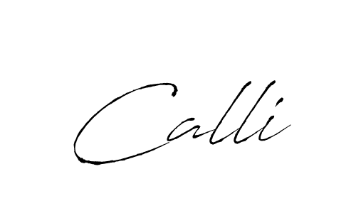 Make a beautiful signature design for name Calli. With this signature (Antro_Vectra) style, you can create a handwritten signature for free. Calli signature style 6 images and pictures png