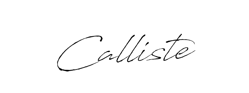 Design your own signature with our free online signature maker. With this signature software, you can create a handwritten (Antro_Vectra) signature for name Calliste. Calliste signature style 6 images and pictures png