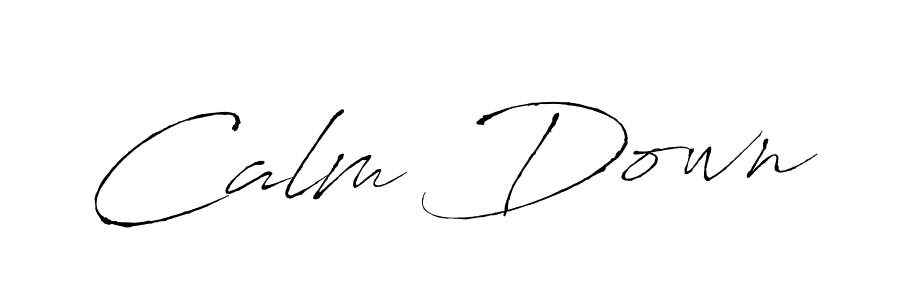 Calm Down stylish signature style. Best Handwritten Sign (Antro_Vectra) for my name. Handwritten Signature Collection Ideas for my name Calm Down. Calm Down signature style 6 images and pictures png