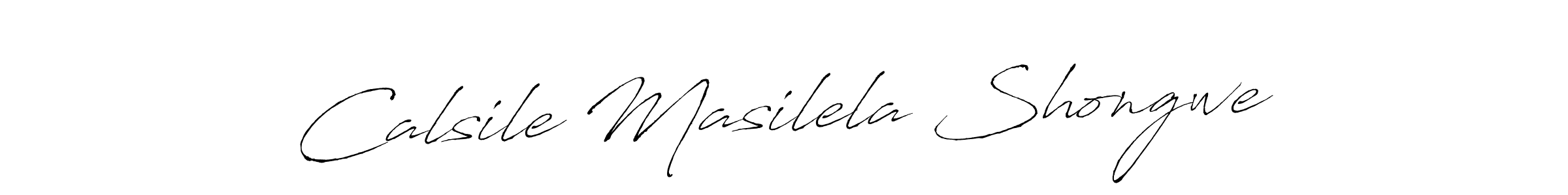 Create a beautiful signature design for name Calsile Masilela Shongwe. With this signature (Antro_Vectra) fonts, you can make a handwritten signature for free. Calsile Masilela Shongwe signature style 6 images and pictures png