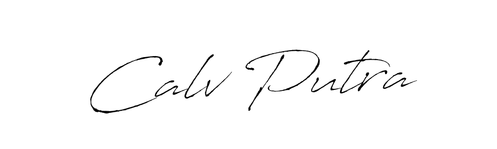 You should practise on your own different ways (Antro_Vectra) to write your name (Calv Putra) in signature. don't let someone else do it for you. Calv Putra signature style 6 images and pictures png
