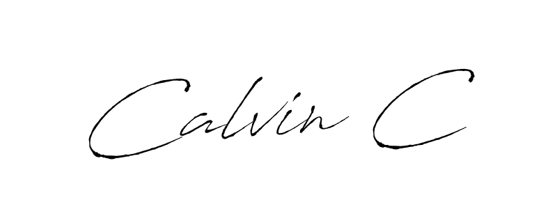 Calvin C stylish signature style. Best Handwritten Sign (Antro_Vectra) for my name. Handwritten Signature Collection Ideas for my name Calvin C. Calvin C signature style 6 images and pictures png