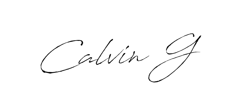 Make a beautiful signature design for name Calvin G. With this signature (Antro_Vectra) style, you can create a handwritten signature for free. Calvin G signature style 6 images and pictures png
