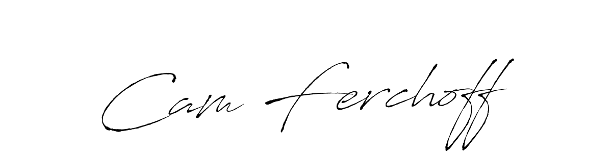 You should practise on your own different ways (Antro_Vectra) to write your name (Cam Ferchoff) in signature. don't let someone else do it for you. Cam Ferchoff signature style 6 images and pictures png