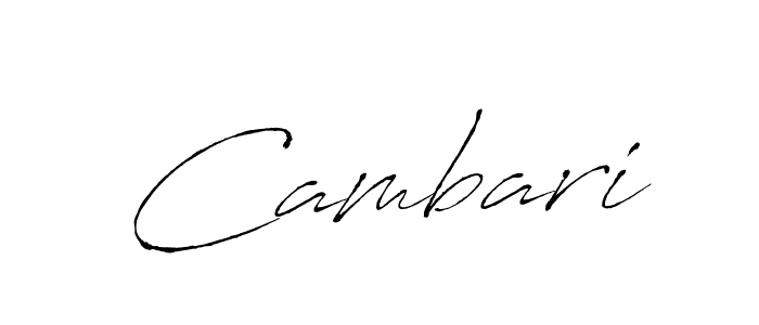 How to make Cambari signature? Antro_Vectra is a professional autograph style. Create handwritten signature for Cambari name. Cambari signature style 6 images and pictures png