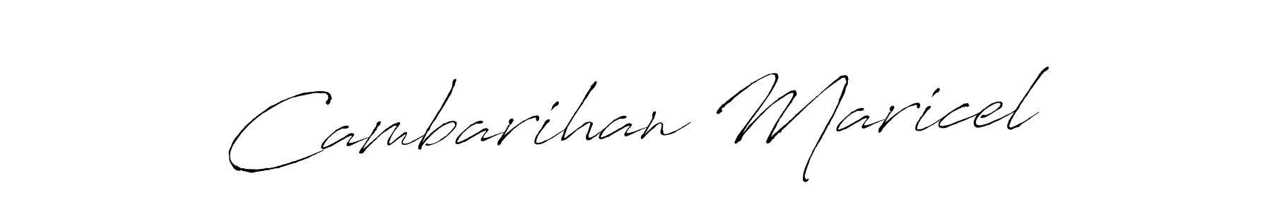 Make a beautiful signature design for name Cambarihan Maricel. With this signature (Antro_Vectra) style, you can create a handwritten signature for free. Cambarihan Maricel signature style 6 images and pictures png