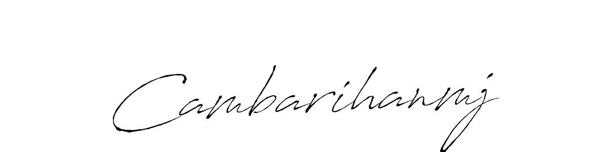 Use a signature maker to create a handwritten signature online. With this signature software, you can design (Antro_Vectra) your own signature for name Cambarihanmj. Cambarihanmj signature style 6 images and pictures png