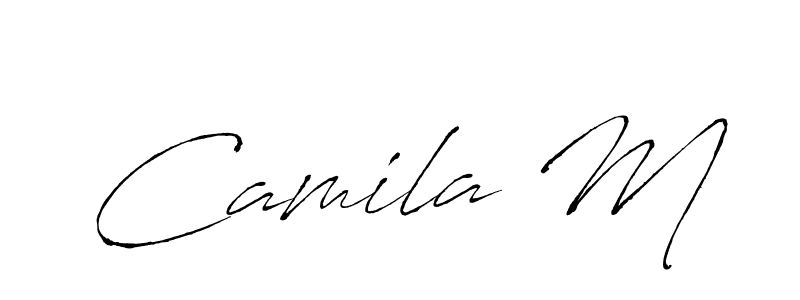 How to make Camila M signature? Antro_Vectra is a professional autograph style. Create handwritten signature for Camila M name. Camila M signature style 6 images and pictures png