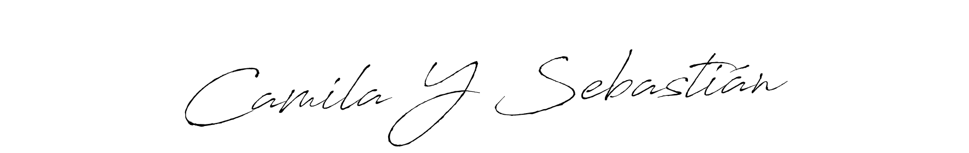 if you are searching for the best signature style for your name Camila Y Sebastián. so please give up your signature search. here we have designed multiple signature styles  using Antro_Vectra. Camila Y Sebastián signature style 6 images and pictures png