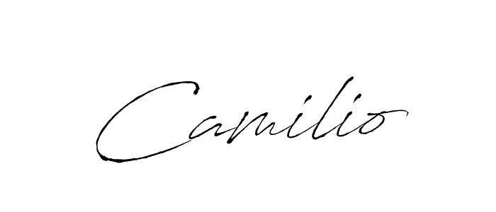 Create a beautiful signature design for name Camilio. With this signature (Antro_Vectra) fonts, you can make a handwritten signature for free. Camilio signature style 6 images and pictures png