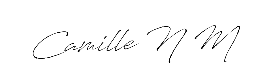 Design your own signature with our free online signature maker. With this signature software, you can create a handwritten (Antro_Vectra) signature for name Camille N M. Camille N M signature style 6 images and pictures png