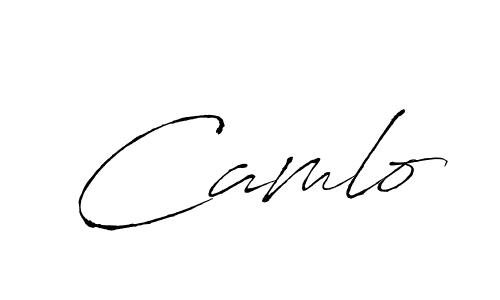 Make a beautiful signature design for name Camlo. With this signature (Antro_Vectra) style, you can create a handwritten signature for free. Camlo signature style 6 images and pictures png