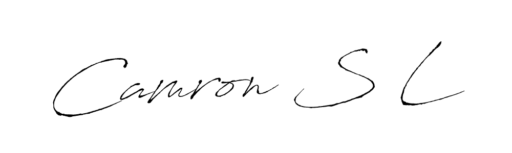 Make a beautiful signature design for name Camron S L. With this signature (Antro_Vectra) style, you can create a handwritten signature for free. Camron S L signature style 6 images and pictures png