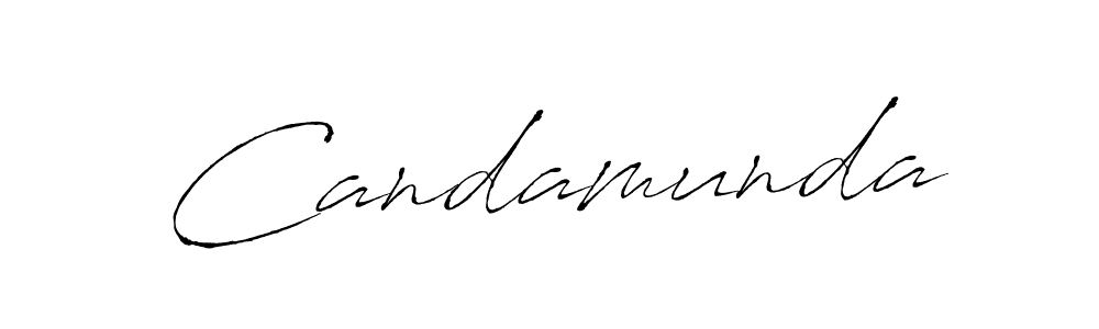 Design your own signature with our free online signature maker. With this signature software, you can create a handwritten (Antro_Vectra) signature for name Candamunda. Candamunda signature style 6 images and pictures png