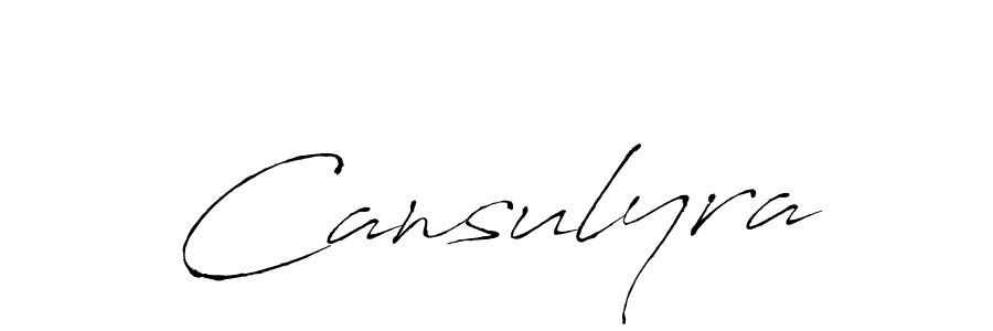 Cansulyra stylish signature style. Best Handwritten Sign (Antro_Vectra) for my name. Handwritten Signature Collection Ideas for my name Cansulyra. Cansulyra signature style 6 images and pictures png