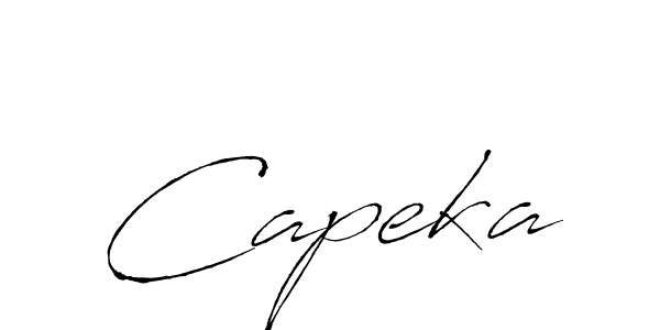 Capeka stylish signature style. Best Handwritten Sign (Antro_Vectra) for my name. Handwritten Signature Collection Ideas for my name Capeka. Capeka signature style 6 images and pictures png