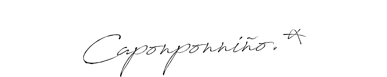 Create a beautiful signature design for name Caponponniño.*. With this signature (Antro_Vectra) fonts, you can make a handwritten signature for free. Caponponniño.* signature style 6 images and pictures png