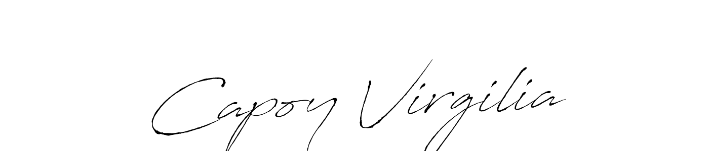Here are the top 10 professional signature styles for the name Capoy Virgilia. These are the best autograph styles you can use for your name. Capoy Virgilia signature style 6 images and pictures png